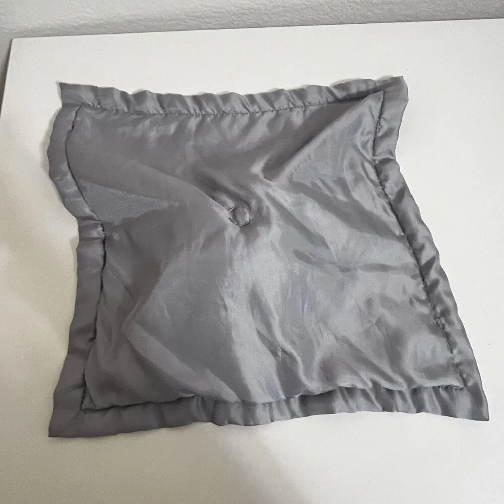 Carter's Gray Elephant Security Blanket Lovey Lovie Satin Trim Backing 2016